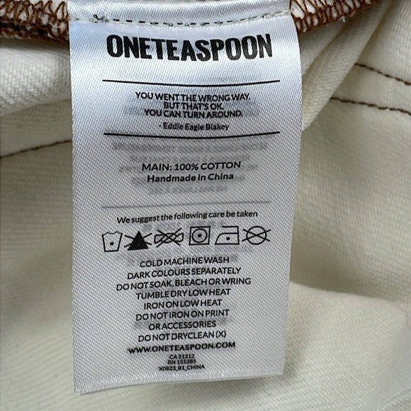 NWT One Teaspoon Stevies Mid Rise Bermuda Denim Shorts Destructed Rips Ivory 26 - Picture 10 of 16